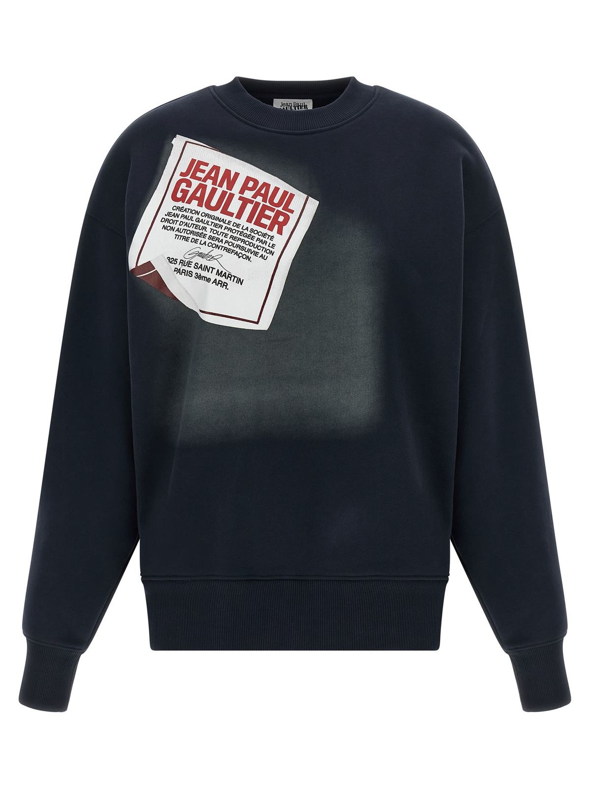 Jean Paul Gaultier The Blue Gaultier Label Sweatshirt - Blue - Image 1 of 4
