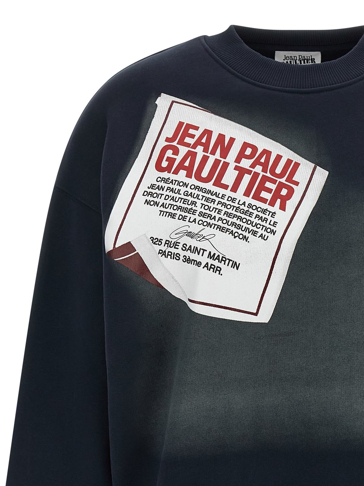 Jean Paul Gaultier The Blue Gaultier Label Sweatshirt - Blue - Image 3 of 4