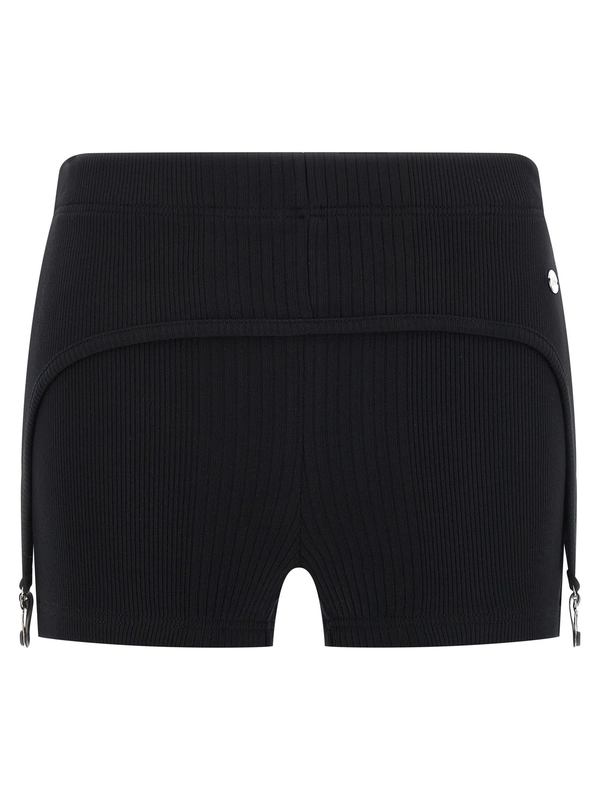Jean Paul Gaultier The Black Garter Shorts - Black