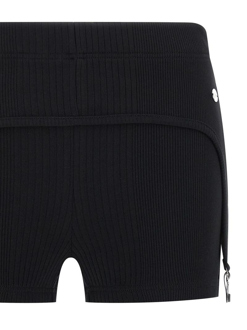 Jean Paul Gaultier The Black Garter Shorts - Black