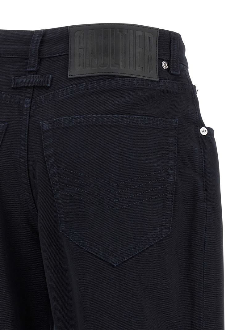 Jean Paul Gaultier The Snap-Button Denim Jeans - Blue