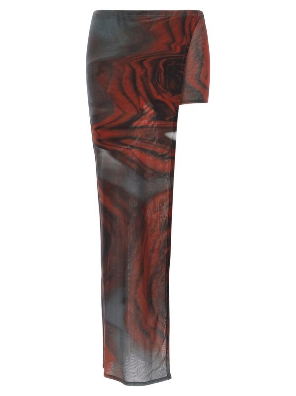 Jean Paul Gaultier The Red Blurry Roses Skort - Multicolor