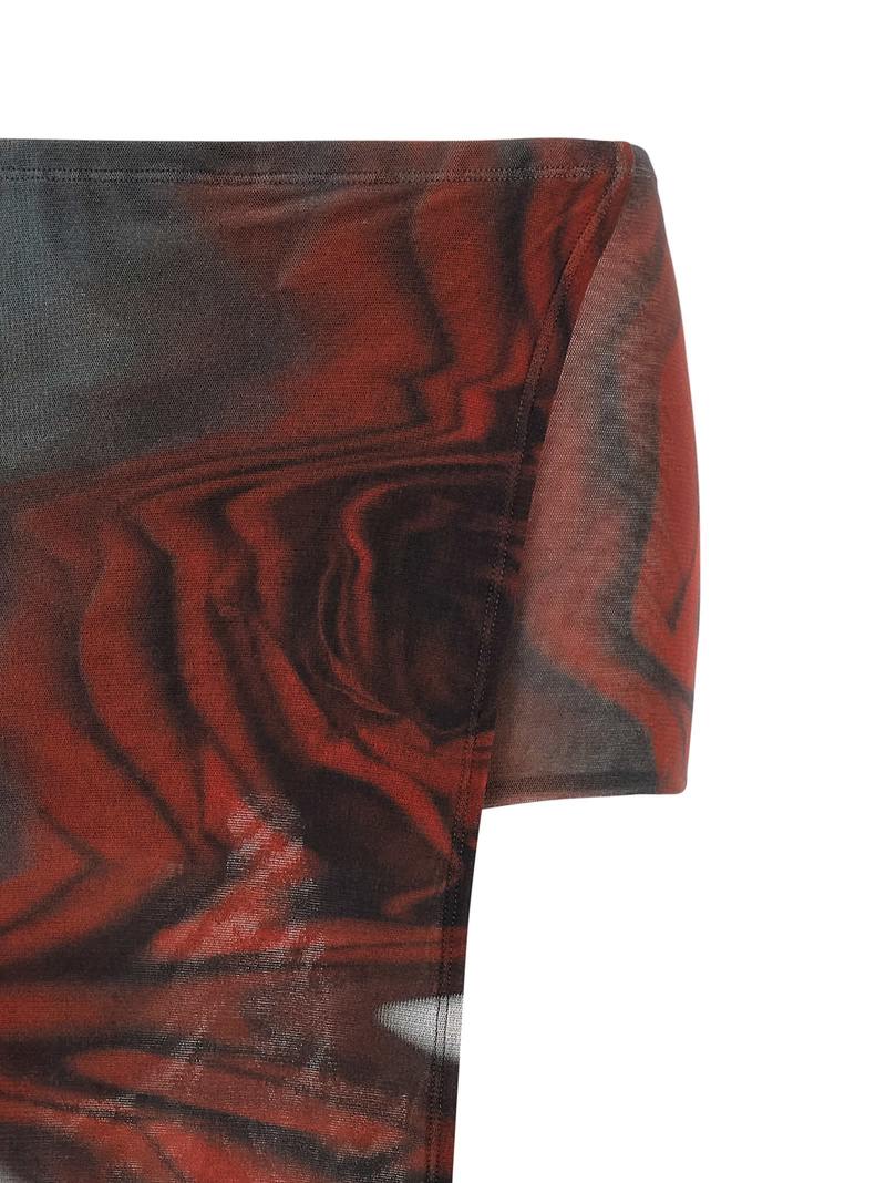 Jean Paul Gaultier The Red Blurry Roses Skort - Multicolor