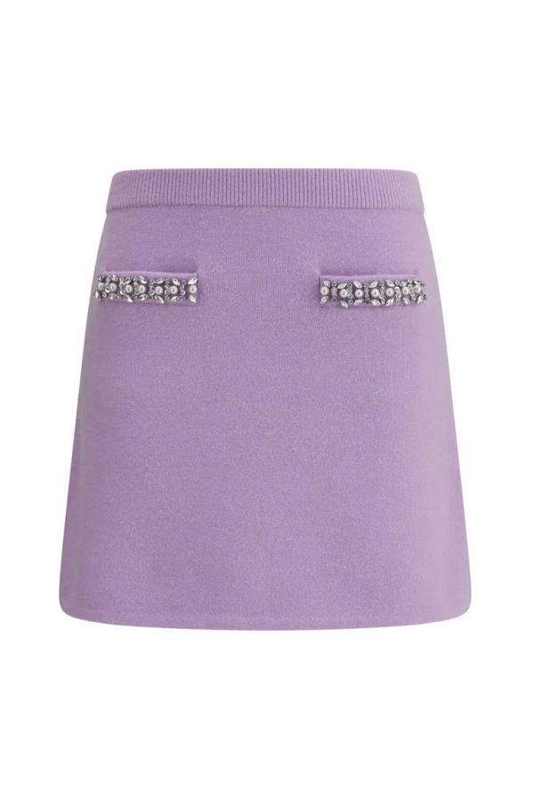 Self-Portrait Knit Miniskirt