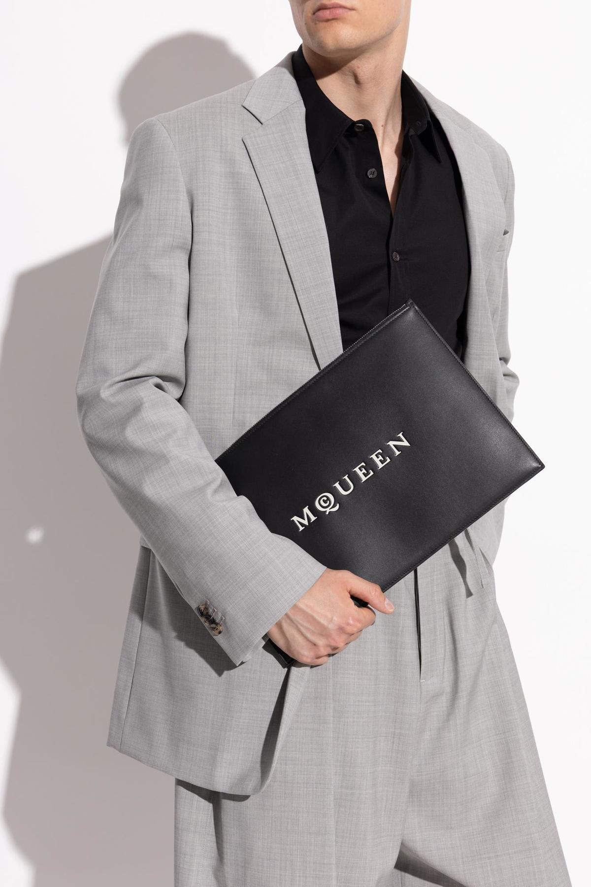 Alexander McQueen Leather Handbag - Black - Image 2 of 5