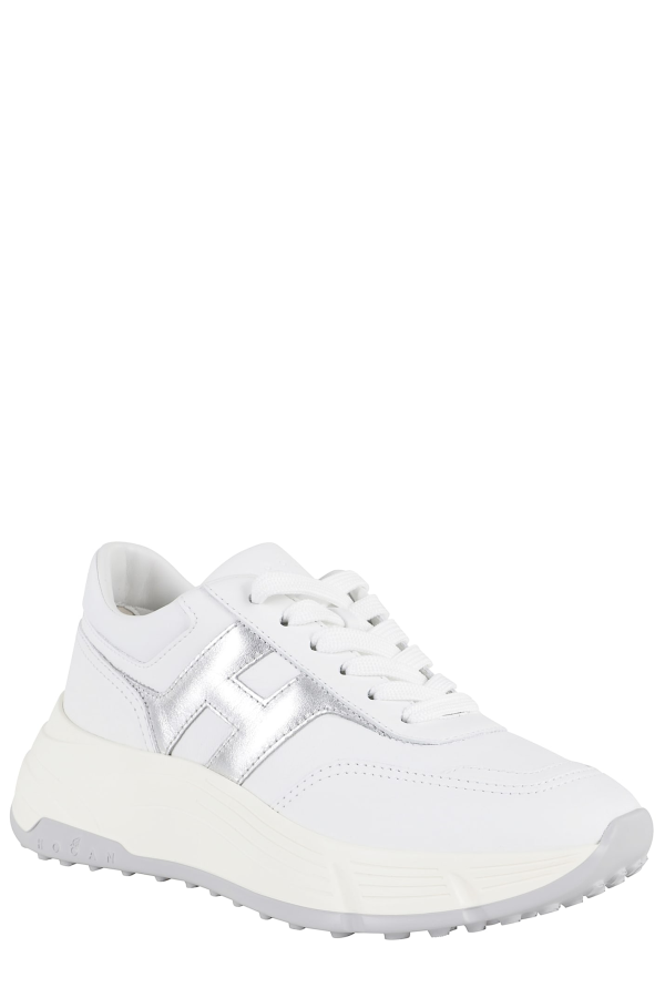 Hogan H669 Allacciato H Sneakers - White Silver
