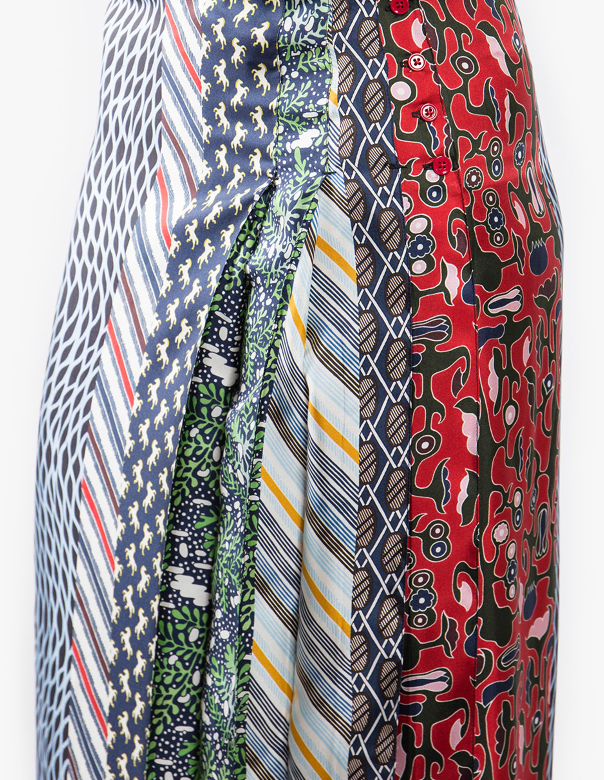 Pleated-Patchwork-Skirt-