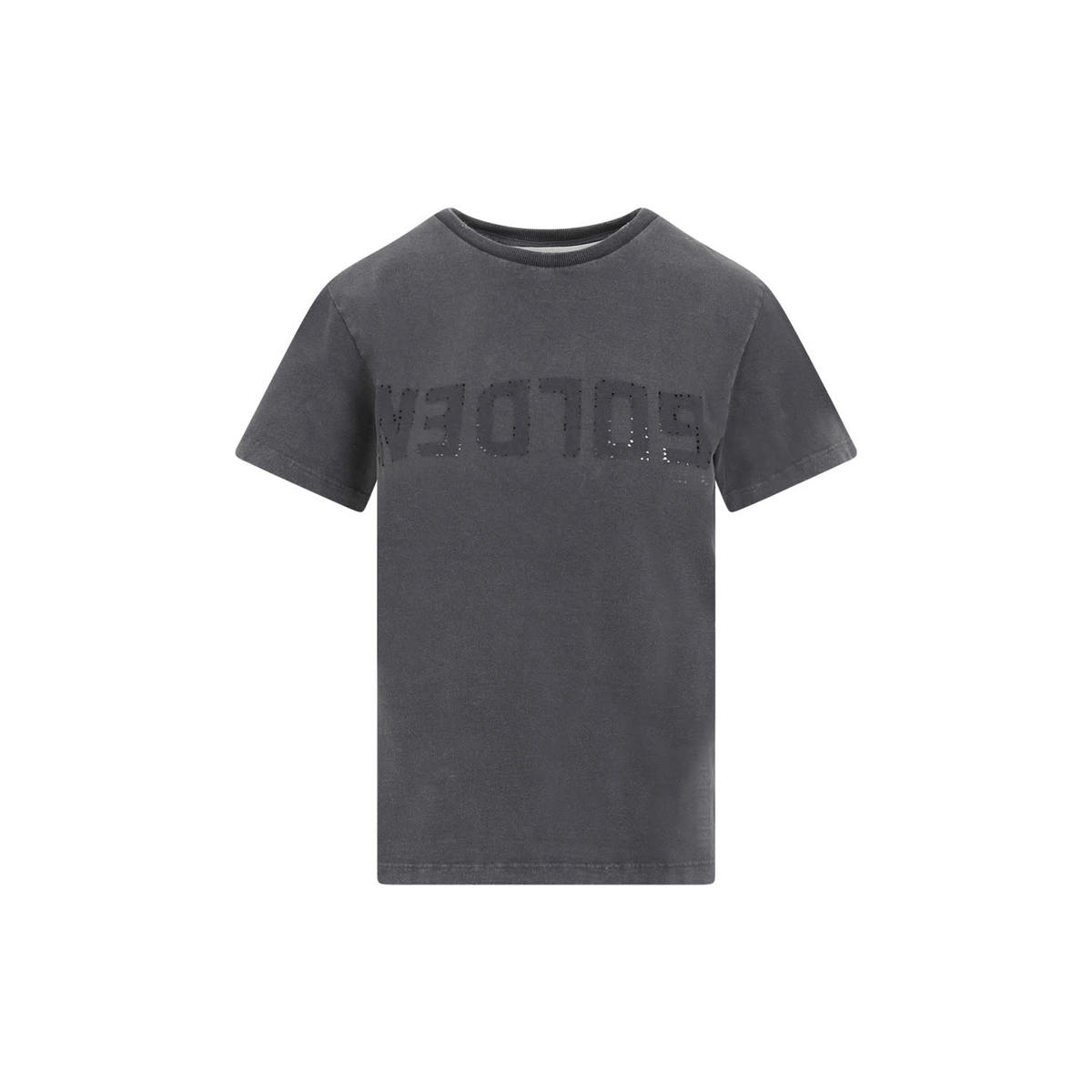 Golden Goose Cotton T-shirt - Anthracite - Image 2 of 4