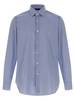 Barba Napoli Striped Shirt - Light Blue - Thumbnail 1