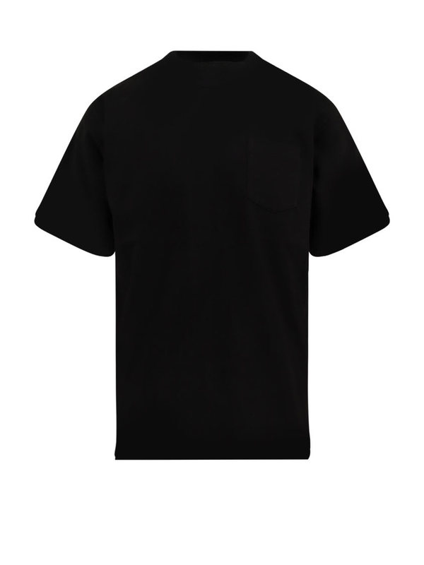 sacai Cotton T-shirt With Nylon Inserts T-shirt - Black