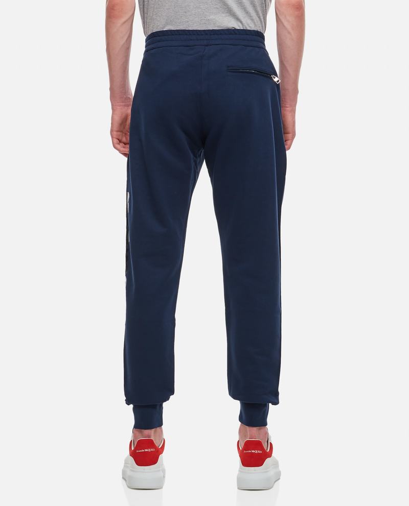 Alexander McQueen Cotton Graffiti Jogging Pants - Blue