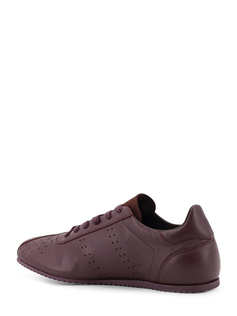 Ami Alexandre Mattiussi Leather Low-Top Sneakers - Cerise