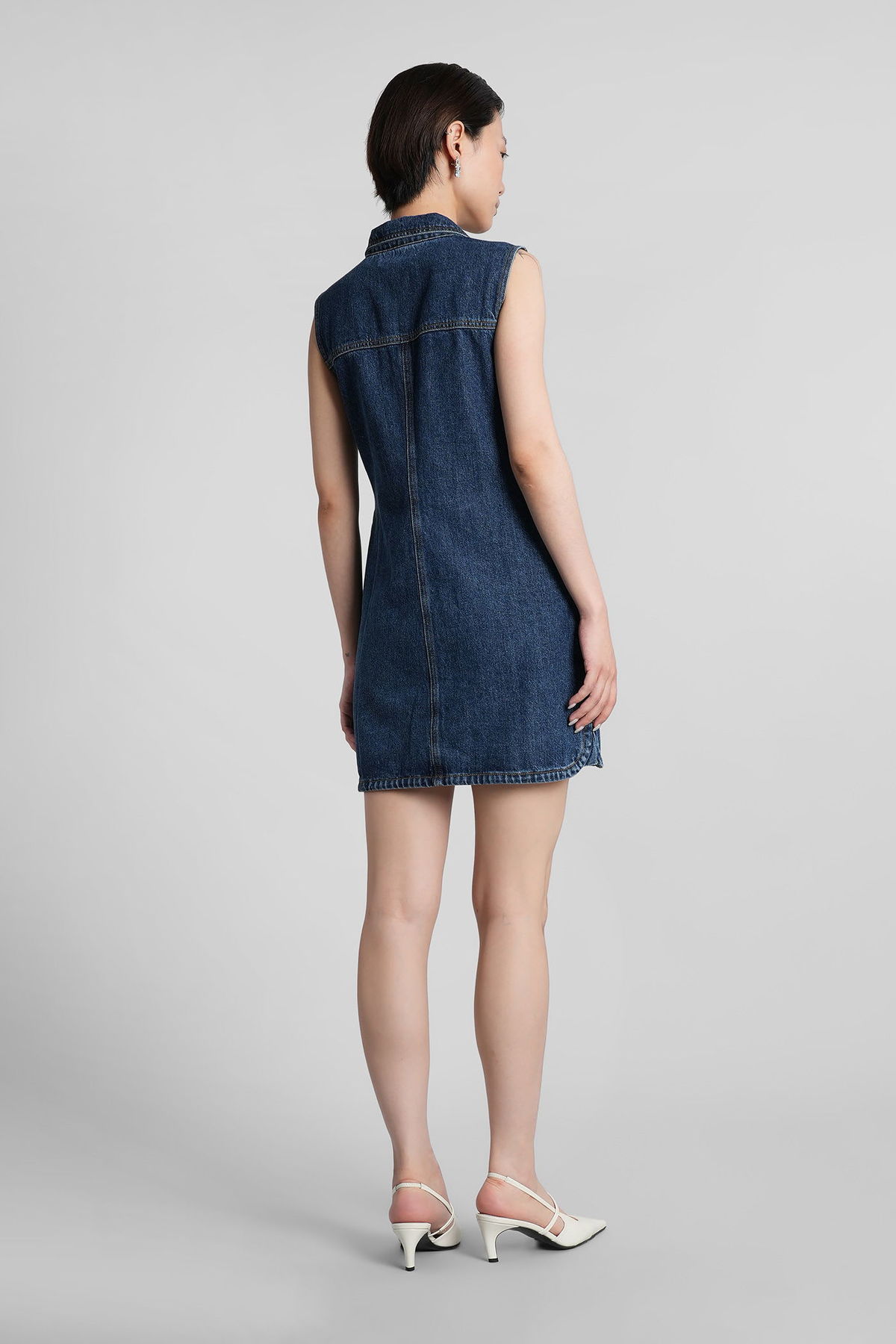 Self-Portrait In Blue Cotton Top - Blue - Image 3 of 5