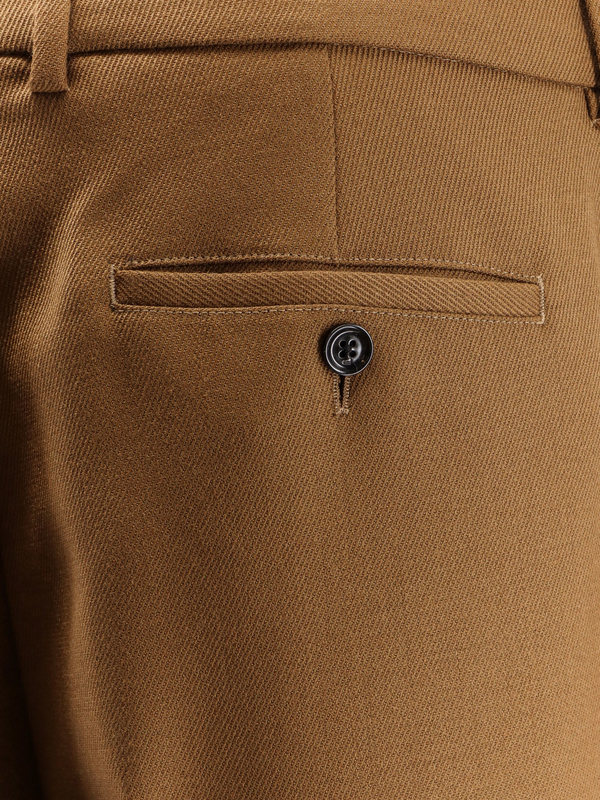 Ami Alexandre Mattiussi Virgin Wool Trousers - Brown
