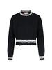 Marni Crop Crew Neck Sweater - Black - Thumbnail 1