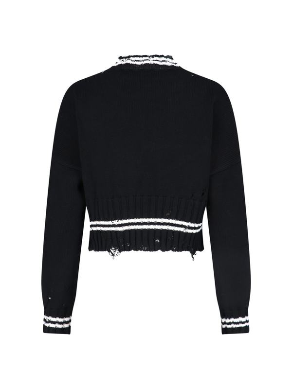 Marni Crop Crew Neck Sweater - Black