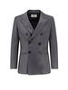Ami Alexandre Mattiussi Double-breasted Virgin Wool Blazer - Gray - Thumbnail 1