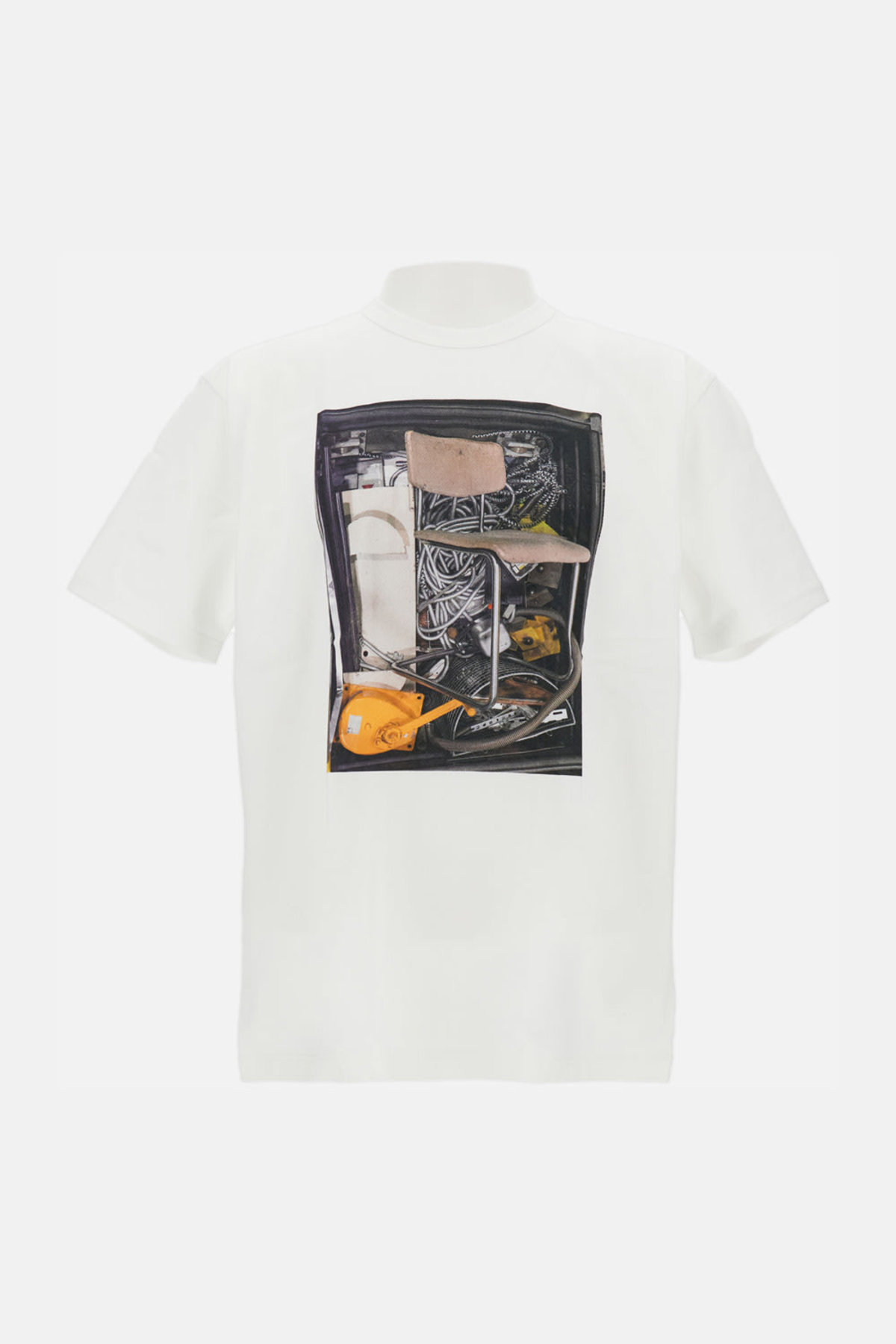 JUNYA WATANABE Cotton Jersey Thomas Struth Tee - White - Image 1 of 3