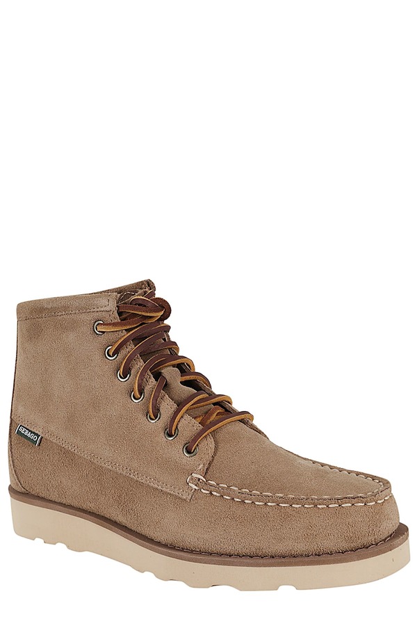 Sebago Tala Mid Suede Boots - Beige Camel
