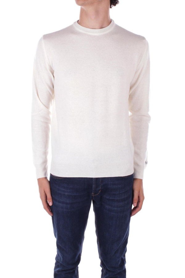 Woolrich Logo Embroidered Crewneck Jumper - Milky Cream