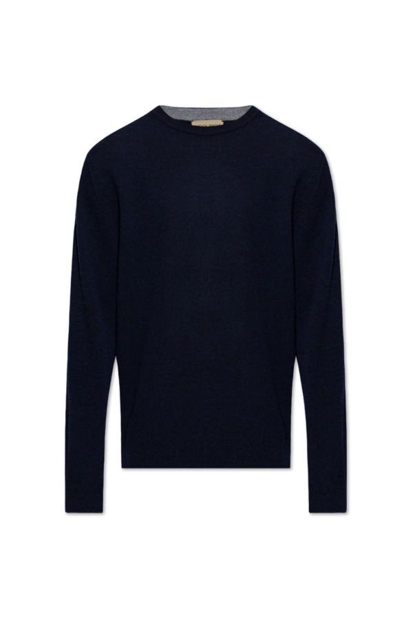 Woolrich Logo Embroidered Crewneck Jumper - Melton Blue