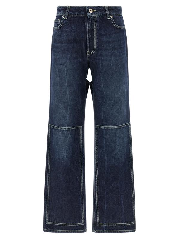 Jean Paul Gaultier Blue Cut-Out Jeans - Blue