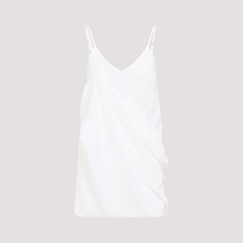 MM6 Maison Margiela Silk Mini Dress - Off White