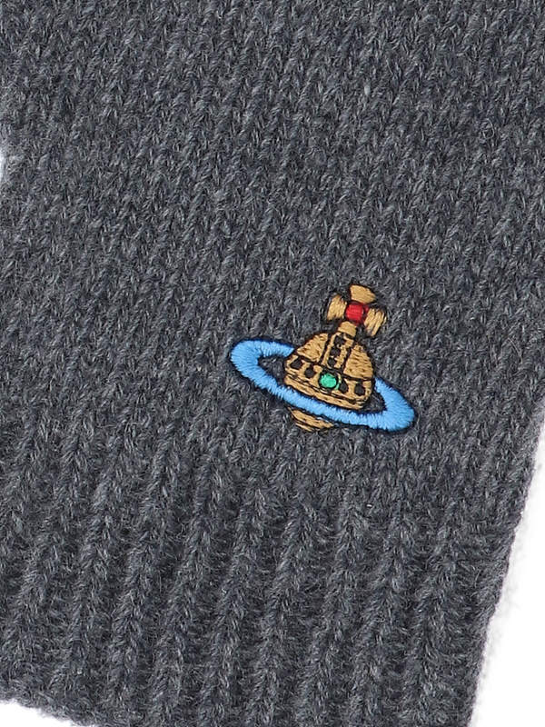 Vivienne Westwood Orb Cashmere Gloves - Gray