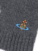 Vivienne Westwood Orb Cashmere Gloves - Gray - Thumbnail 3
