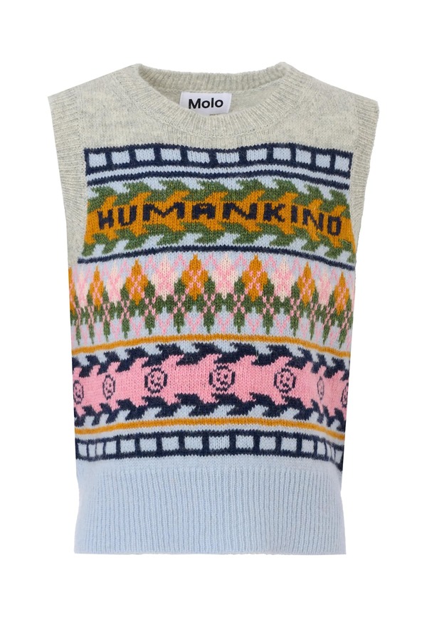 MOLO Vest Sweater With Jacquard Pattern - Multicolor