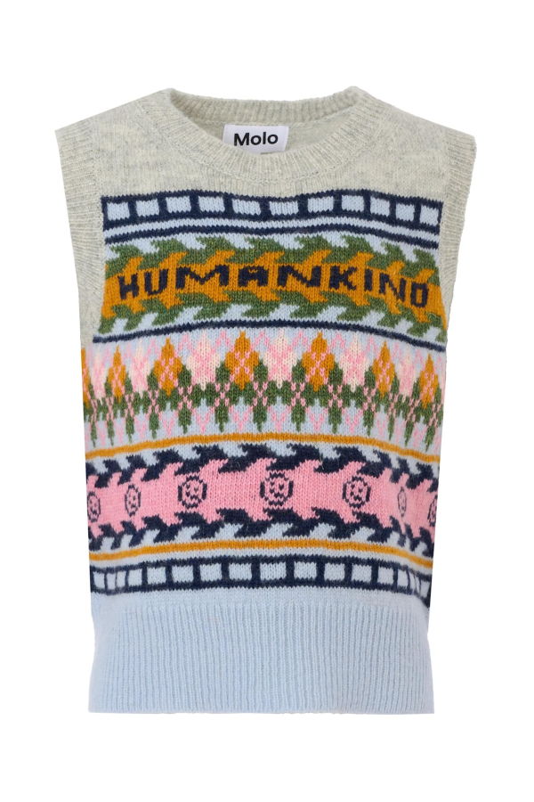 MOLO Vest Sweater With Jacquard Pattern - Multicolor