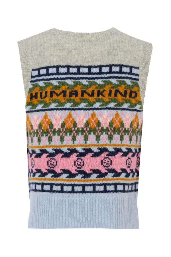 MOLO Vest Sweater With Jacquard Pattern - Multicolor