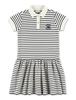 KIDS Golden Goose Polo Striped Dress - Artic Wolf/Dark Navy - Thumbnail 1