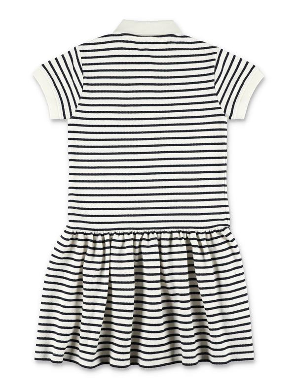 KIDS Golden Goose Polo Striped Dress - Artic Wolf/Dark Navy