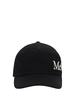 Alexander McQueen Gabardine Baseball Cap - Black/Ivory - Thumbnail 1