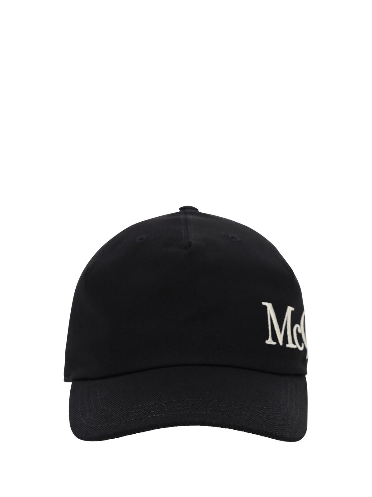 Alexander McQueen Gabardine Baseball Cap - Black/Ivory - Image 1 of 3