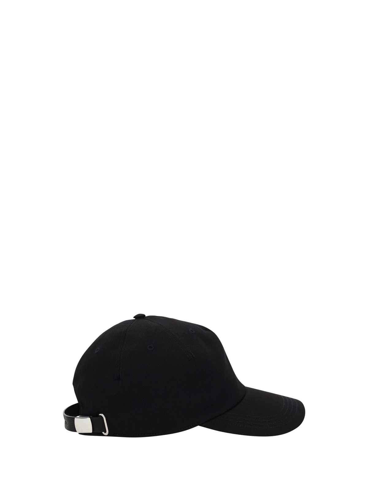 Alexander McQueen Gabardine Baseball Cap - Black/Ivory - Image 2 of 3