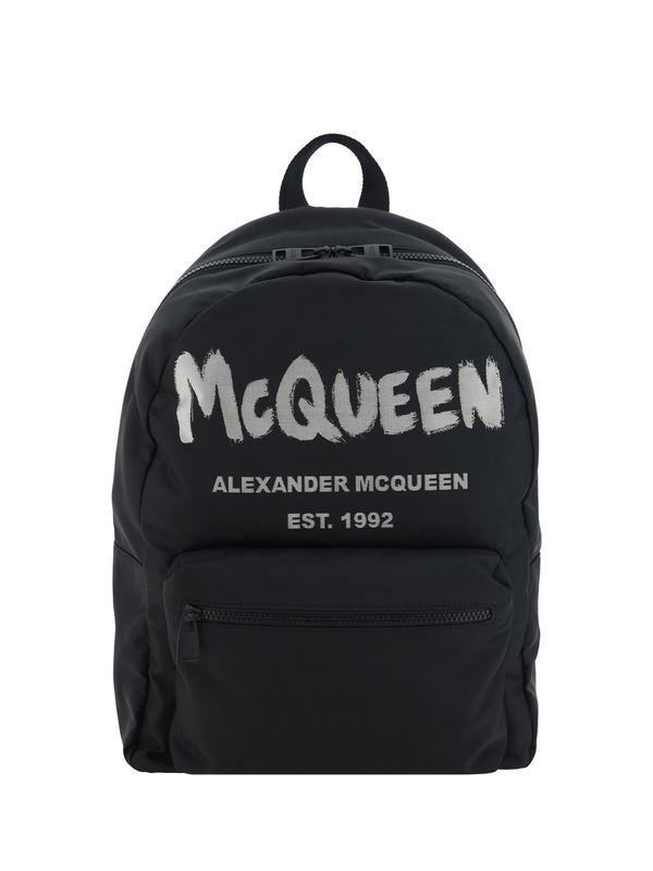 Alexander McQueen Metropolitan Graffiti Backpack - Black