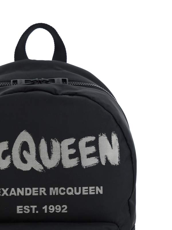 Alexander McQueen Metropolitan Graffiti Backpack - Black