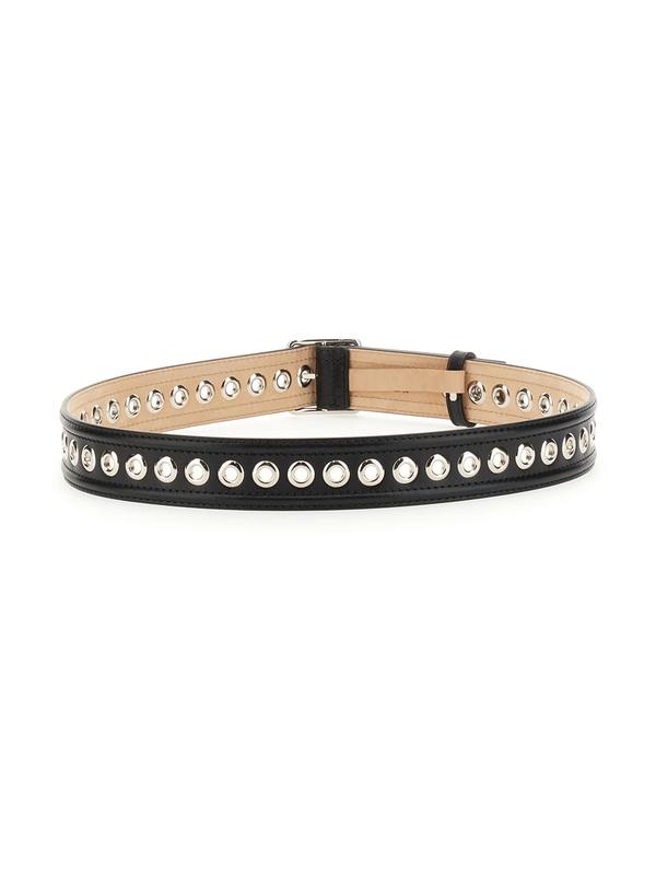 Alexander McQueen Medium Belt With Eyelets Belt - Nero
