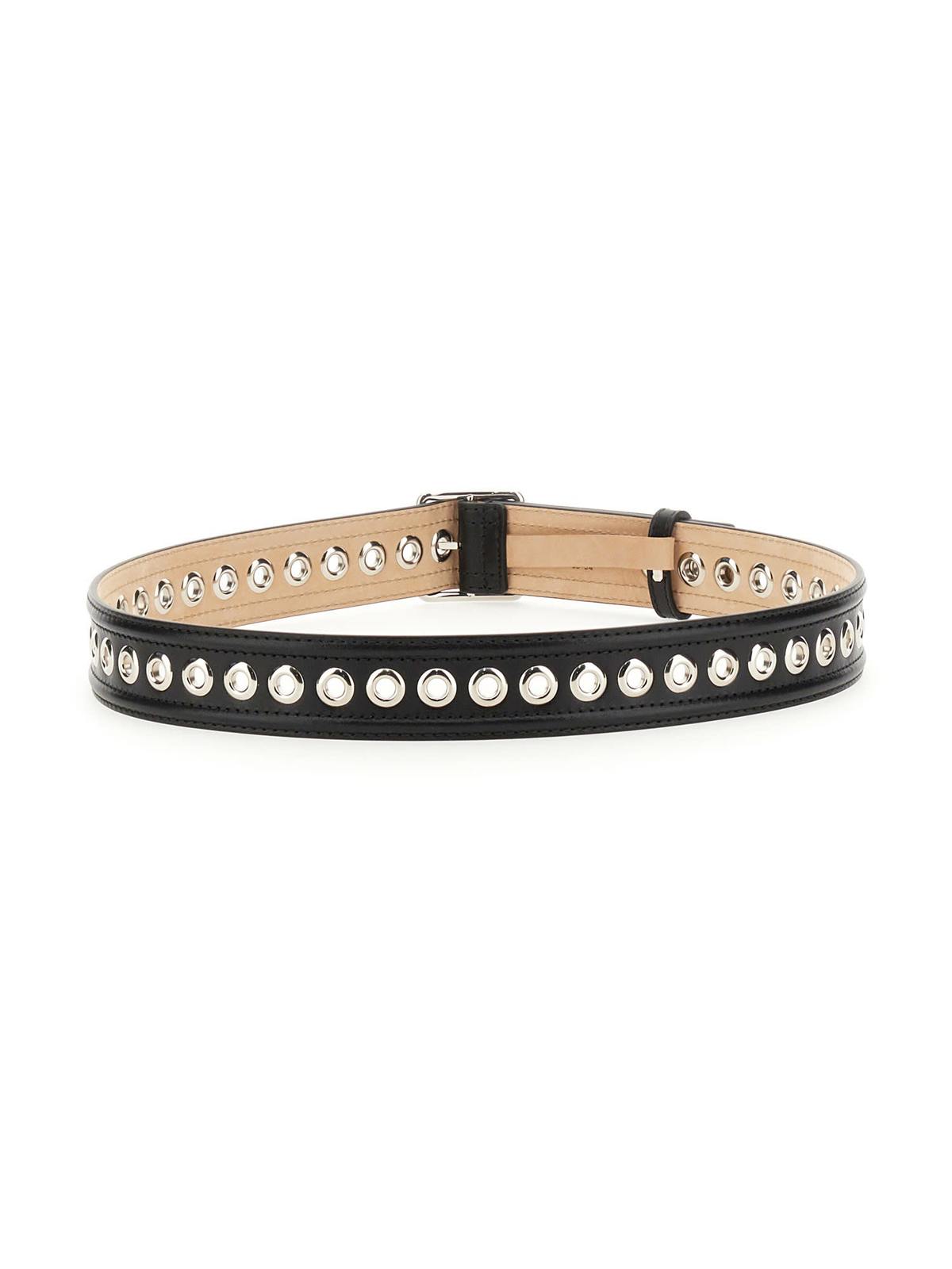 Alexander McQueen Medium Belt With Eyelets Belt - Nero - Image 2 of 3