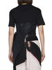 Alexander McQueen Asymmetric Round Neck Top - Black - Thumbnail 4