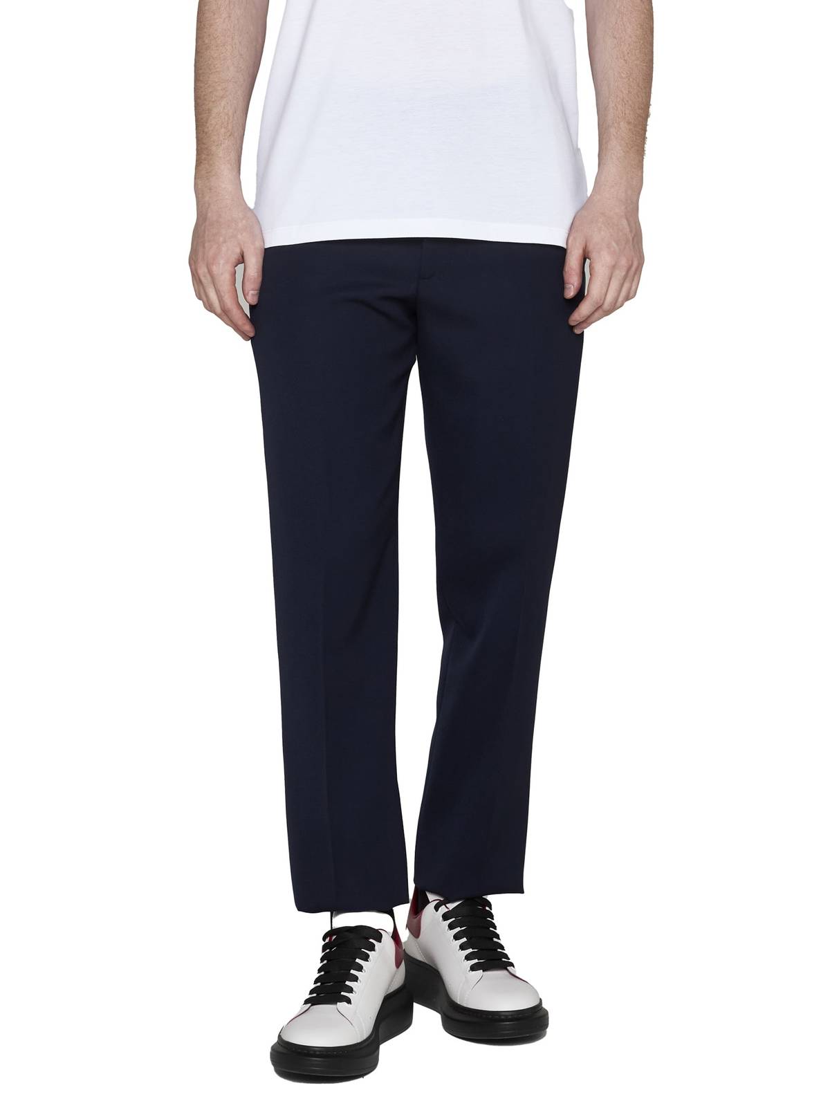Alexander McQueen Tailored Cigarette Pants - Bright Navy - Image 2 of 4