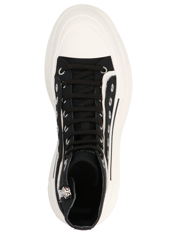 Alexander McQueen Canvas Sack Sneakers - White/Black