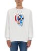 Alexander McQueen Skull Print Cotton Sweatshirt - White - Thumbnail 1