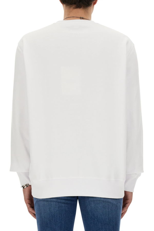 Alexander McQueen Skull Print Cotton Sweatshirt - White