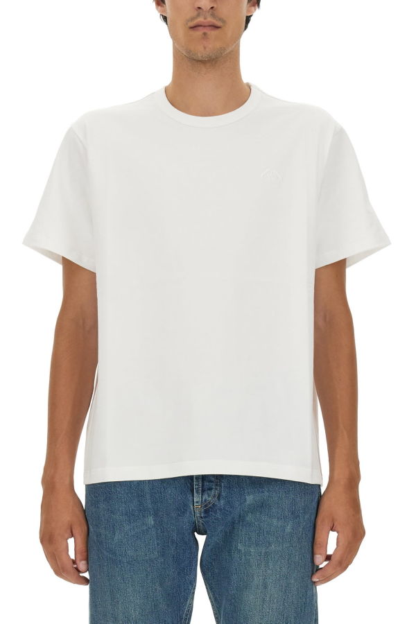 Alexander McQueen Embroidered Regular Plain T-shirt - Bianco
