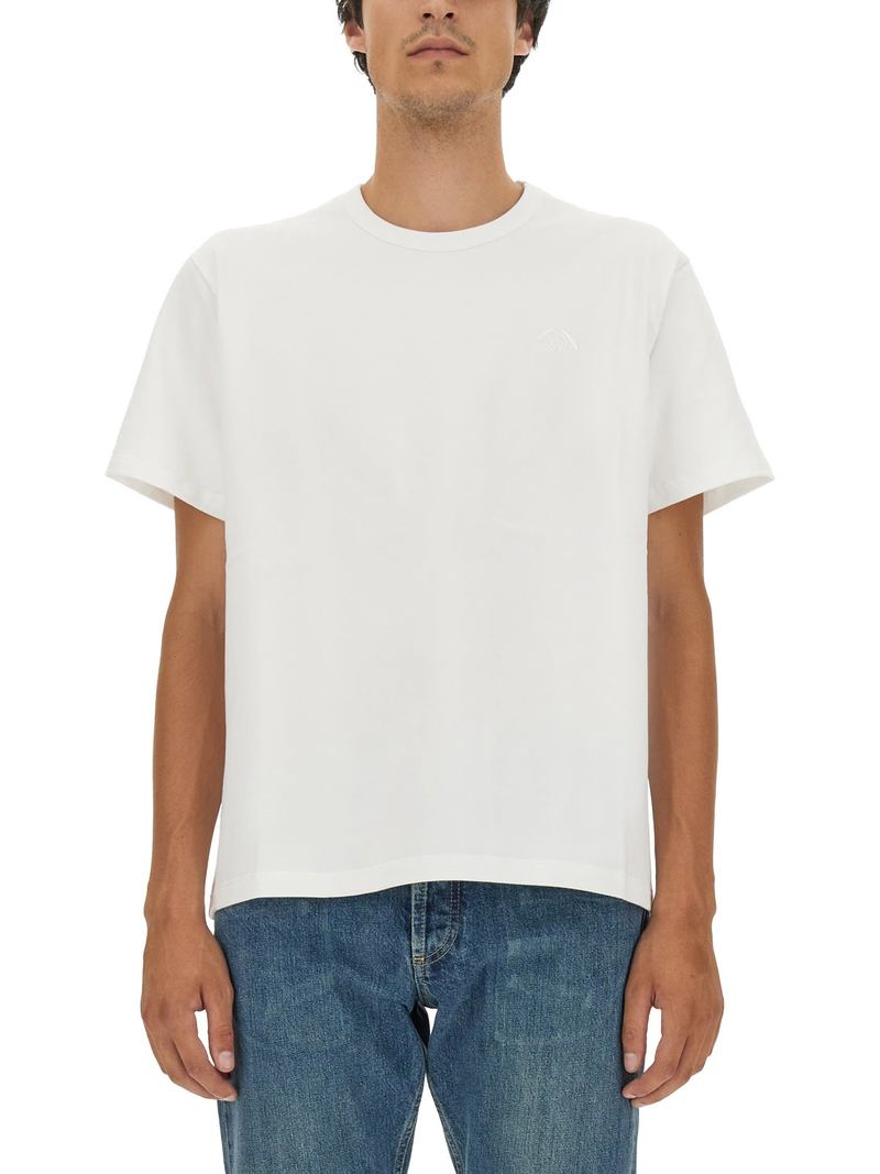Alexander McQueen Embroidered Regular Plain T-shirt - Bianco
