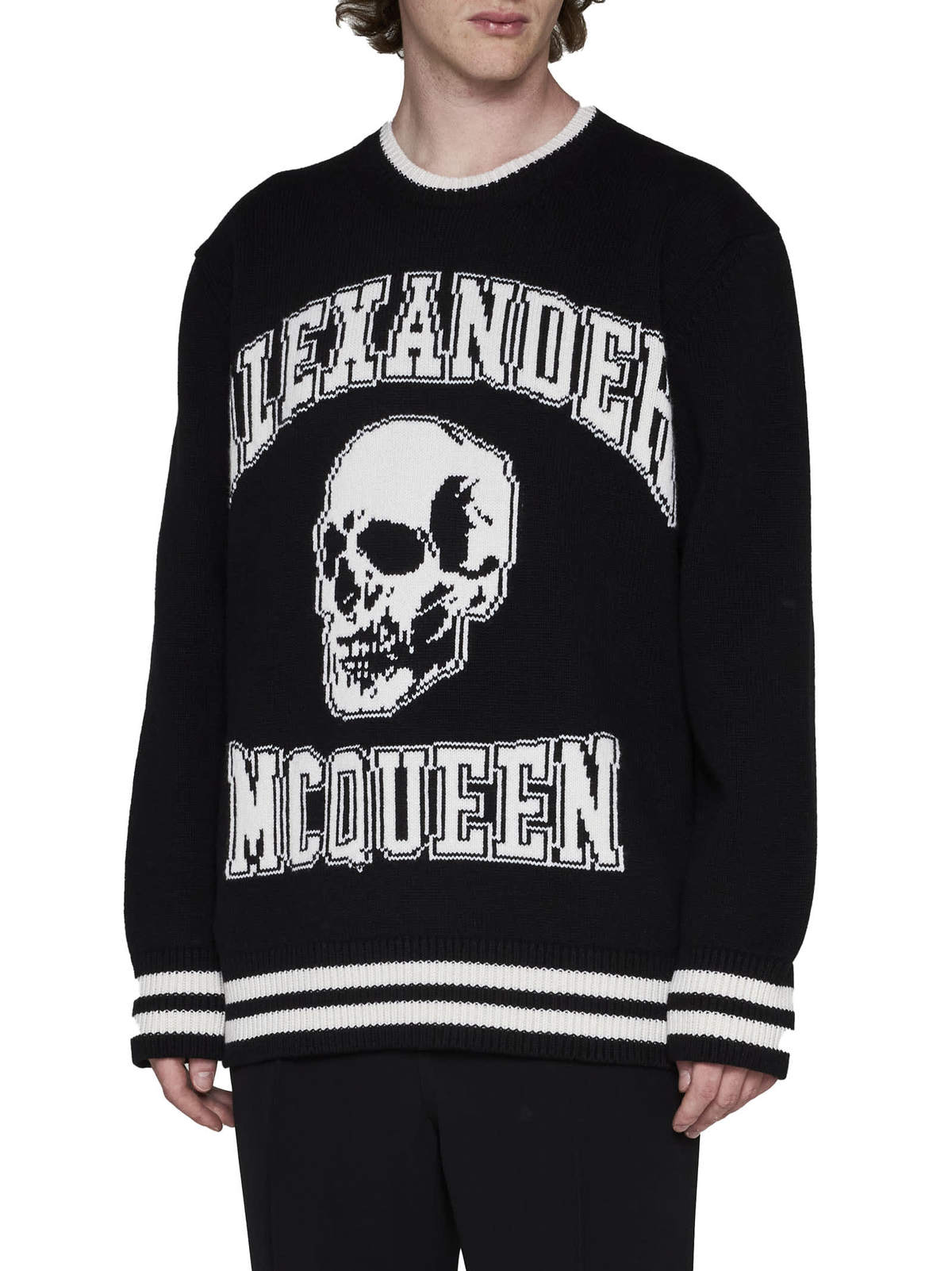 Alexander McQueen Varsity Sweater - Nero - Image 3 of 5
