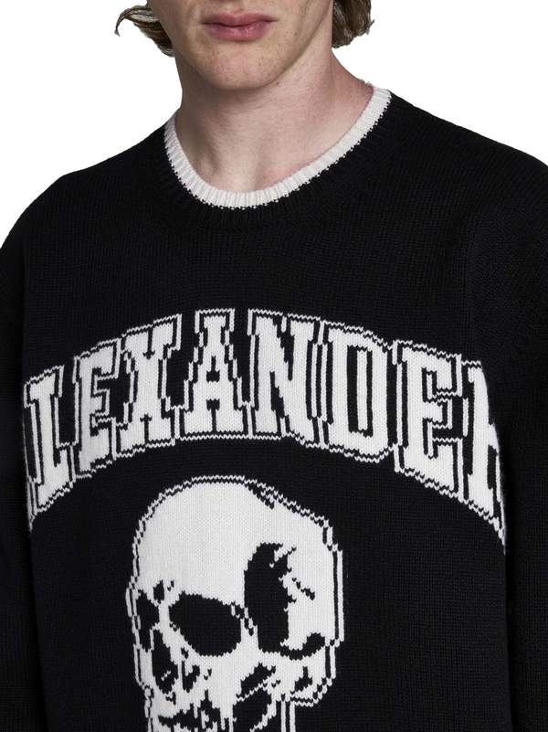 Alexander McQueen Varsity Sweater - Nero